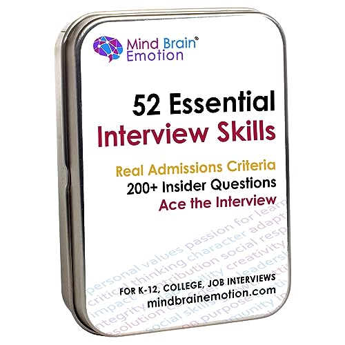 52 Essential Interview Skills: Prep for Private School, College, Job Entrance Interviews| 200+ Insider Questions, 101 Real Admissions Essay Prompts, Expert Guide Videos | by Harvard & HR Interviewer