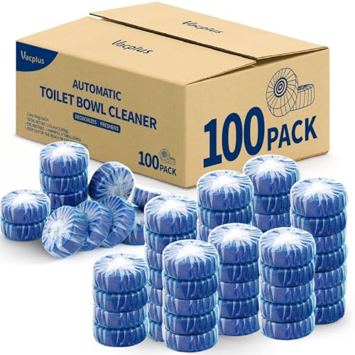 Vacplus Automatic Toilet Bowl Cleaner Tablets, Bathroom Toilet Tank Cleaner (100 PACK), VA-T165