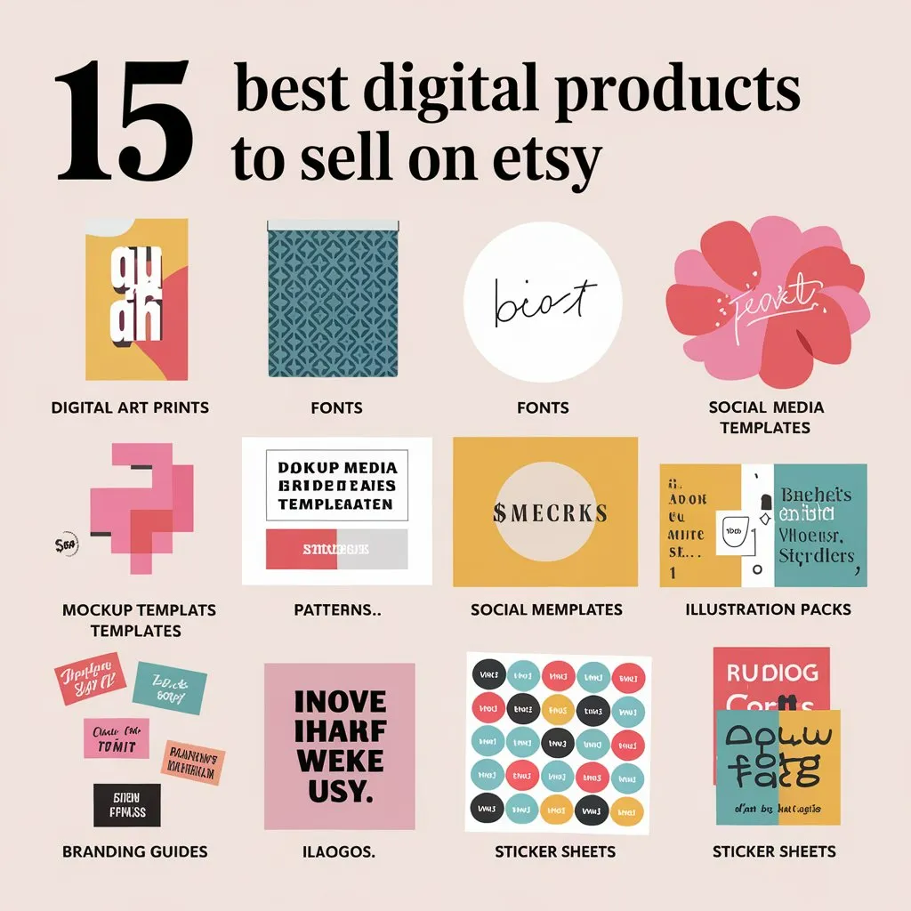 15 Best Digital Products to Sell on Etsy 2024